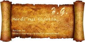 Herényi Gizella névjegykártya