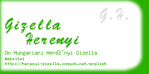 gizella herenyi business card